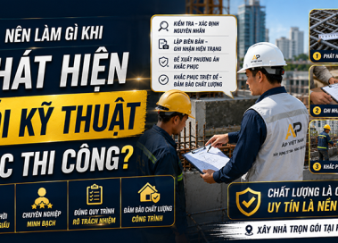 chủ nhà nên làm gì khi phát hiện lỗi kỹ thuật trong quá trình thi công?