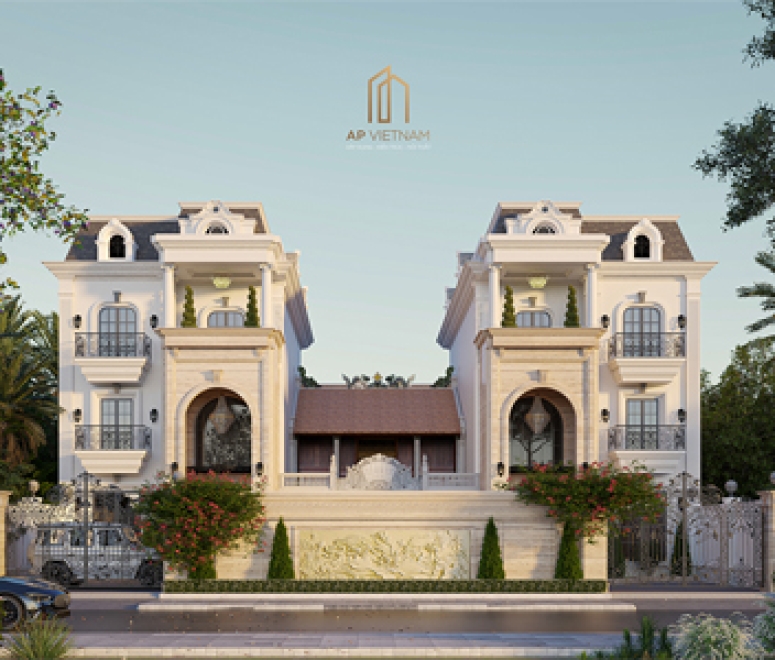 Thiết kế kiến trúc biệt thự tân cổ điển – Nhà anh Hà Văn Thảo